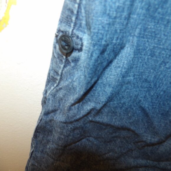 Vintage 90s Tommy Hilfiger Boot Cut Drawstring Flare Leg RollTab Hems Jeans Sz 6 - Picture 3 of 8